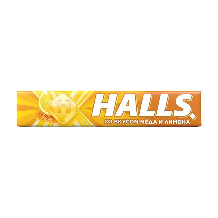 Леденцы Halls мед лимон 25 гр., обертка