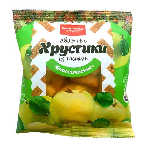 Хрустики Русские традиции Классические Яблочные без сахара 70 гр., флоу-пак