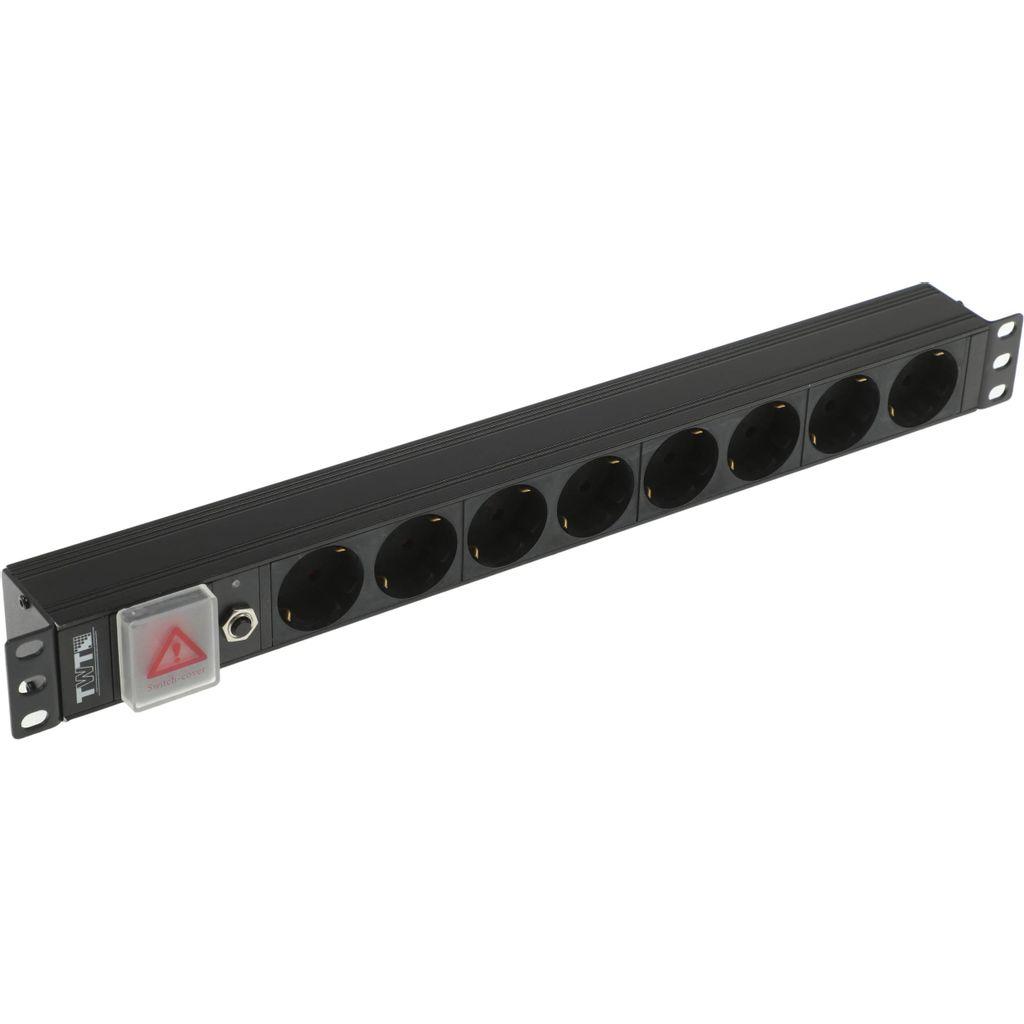 Блок распределения питания LANMASTER TWT-PDU19-10A8P-1.8 , горизонт.размещ., SchukoХ8, Тип вход. тока 10A, 1.8м