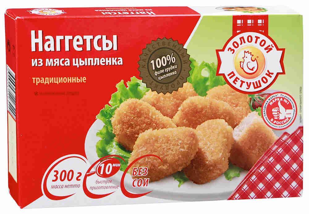 Готовое блюдо Золотой Петушок Наггетсы из мяса цыпленка Традиционные