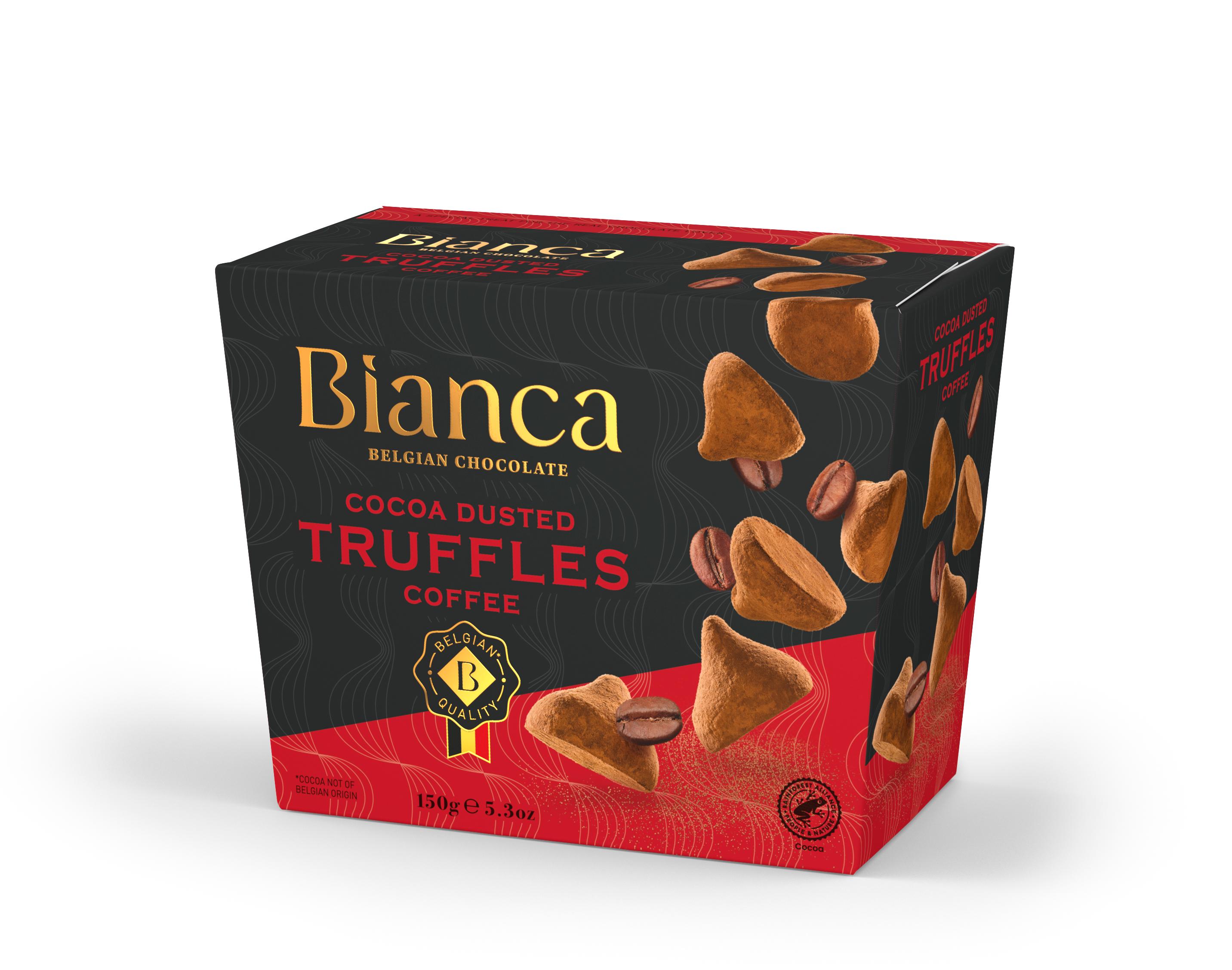 Конфеты шоколадные Bianca Coffee flavour Трюфели со вкусом кофе 150 гр., картон