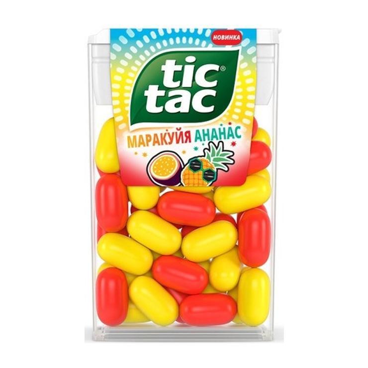 Драже Tic Tac маракуйя ананас 16 гр., пластиковая упаковка