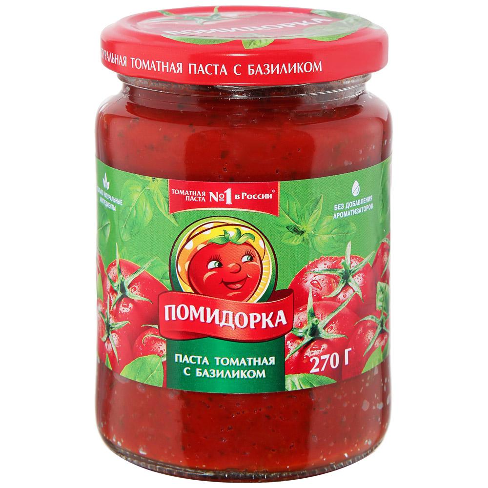 Томатная паста Помидорка с пряными травами и чесноком 250 гр., стекло