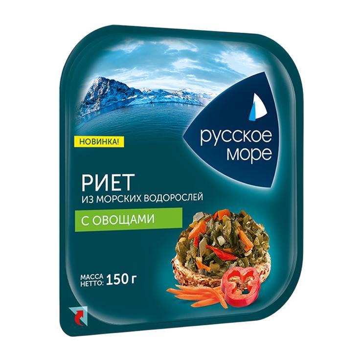 Риет из морских водорослей Русское Море с овощами маринованной 150 гр., пластиковая упаковка