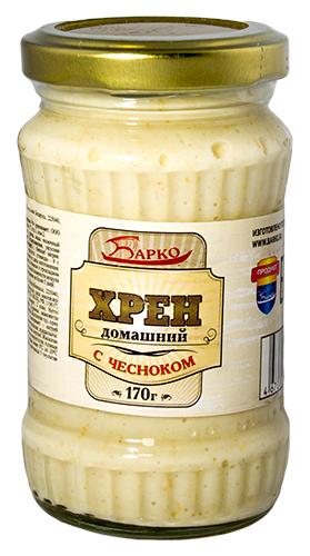 Хрен Барко домашний с чесноком 170 гр., стекло