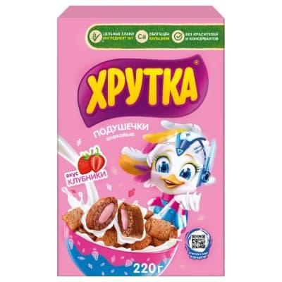 Готовый завтрак Хрутка Подушечки клубничные 220 гр., картон