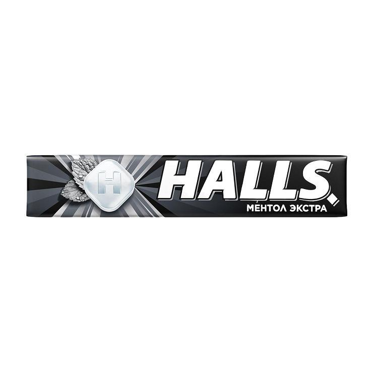 Леденцы Halls Ментол Экстра освежающие 25 гр., обертка