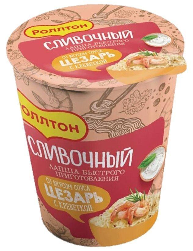 Лапша быстрого приготовления Роллтон цезарь с креветкой 70 гр., стакан