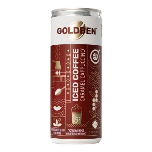 Напиток кофейный GOLDBEN карамельный капучино 250 мл., ж/б