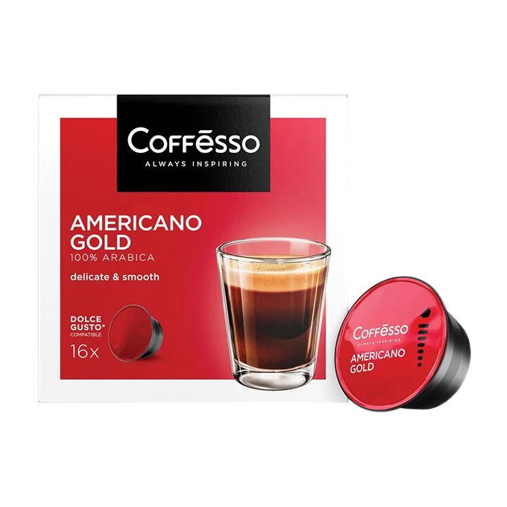Кофе Coffesso Americano Gold капсулы для Dolce Gusto 16х5,5 гр., картон