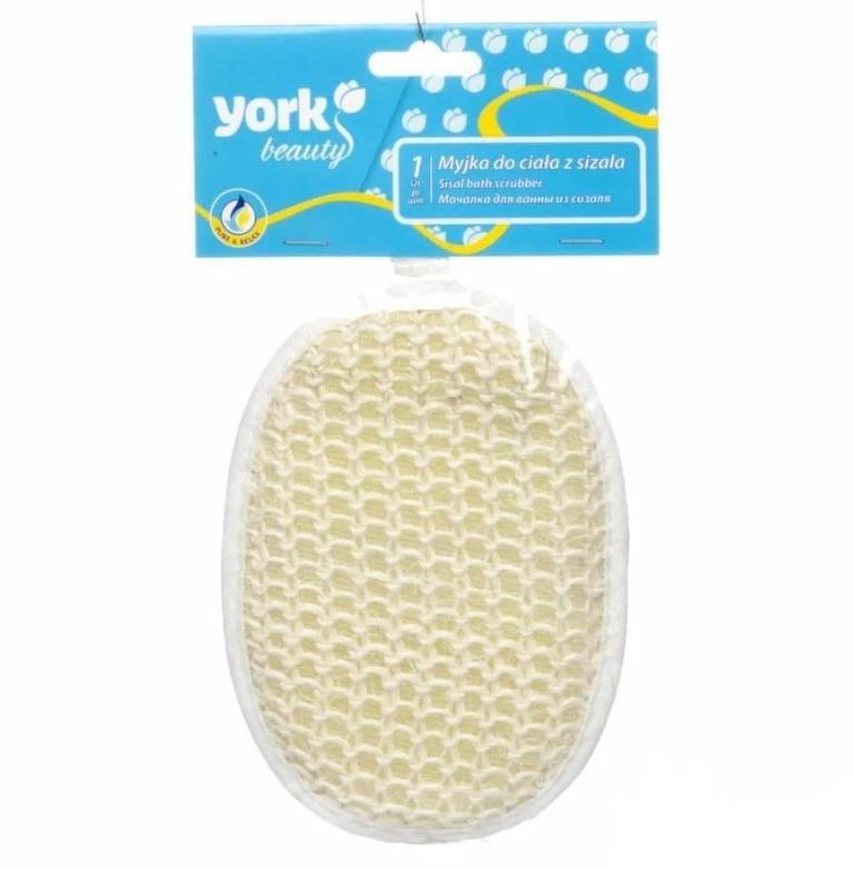 Мочалка York beauty из сизаля овал, флоу-пак