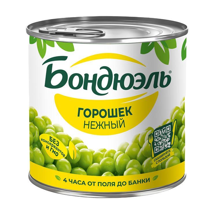 Горошек Bonduelle зеленый нежный 425 мл., ж/б