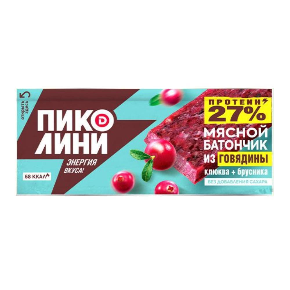 Батончик Дымов мясной с клюквой и брусникой сыровяленый 27 гр., в/у