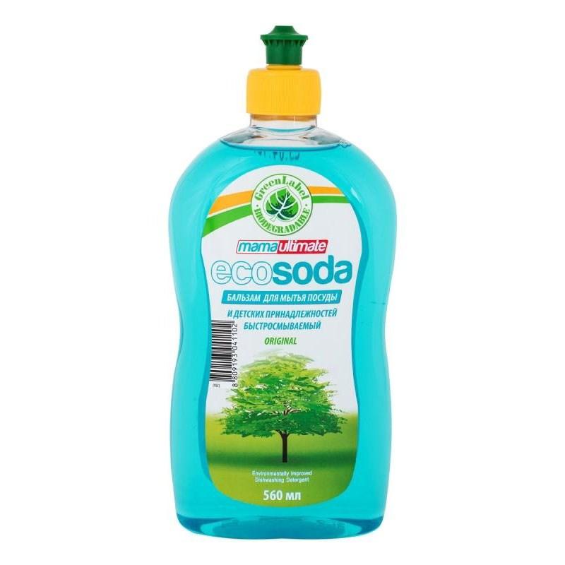 Бальзам для мытья посуды и детских принадлежностей EcoSoda Original Быстросмываемый, 560 мл., ПЭТ