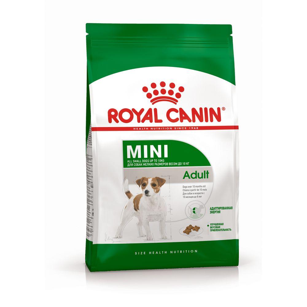 Корм Royal Canin Mini Adult для взрослых собак малых пород с 10 месяцев до 8 лет, 2 кг., пакет