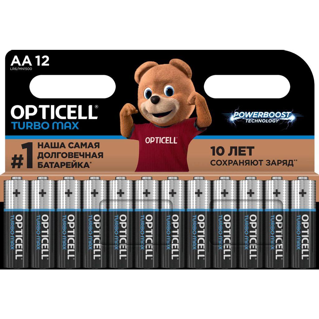 AA Батарейка Opticell Turbo MAX LR6, 12 шт.