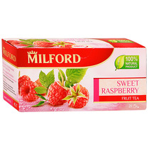 Чай Milford Сладкая малина травяной 20 пакетиков 45 гр., картон