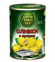 Оливки с тунцом Золотой Глобус 300 гр., жестяная банка