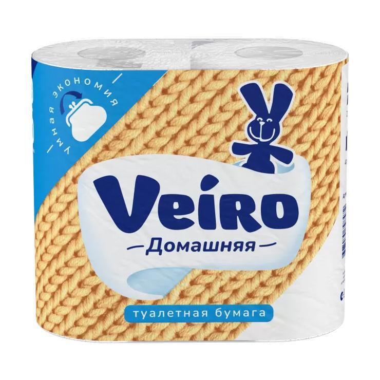 Туалетная бумага Veiro Домашняя 2 слоя 4 шт., флоу-пак