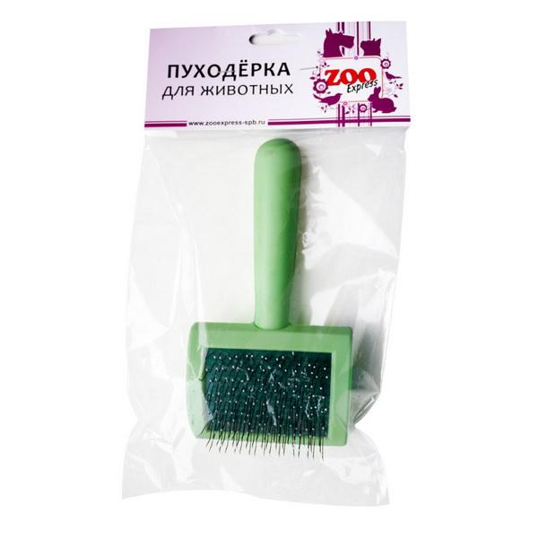 Пуходерка Zooexpress пластмассовая малая с каплей 7х15см., пакет