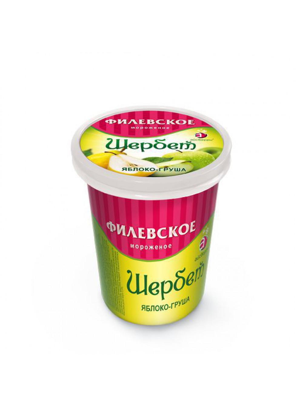 Мороженое щербет Филевское яблоко-груша 80 гр., ПЭТ