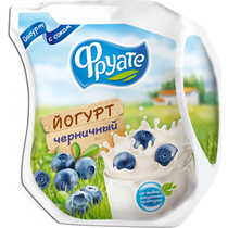 Питьевой йогурт черника 1,5%, Фруате, 450 гр., пластиковая упаковка