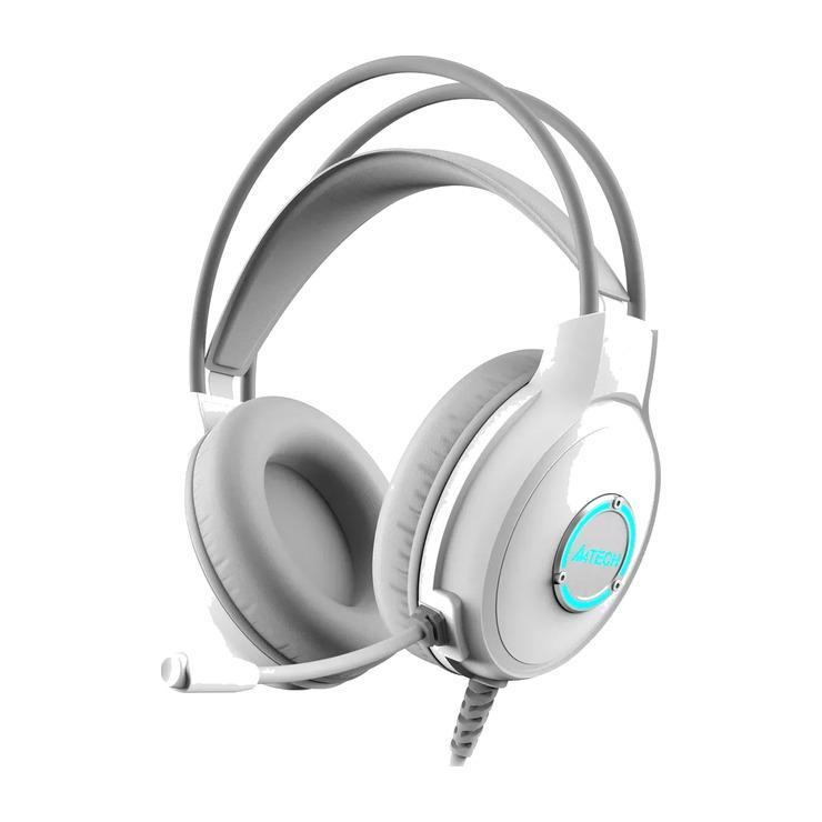 Гарнитура A4TECH Fstyler FH300U, для компьютера, мониторные, проводные, белый [fh300u white]