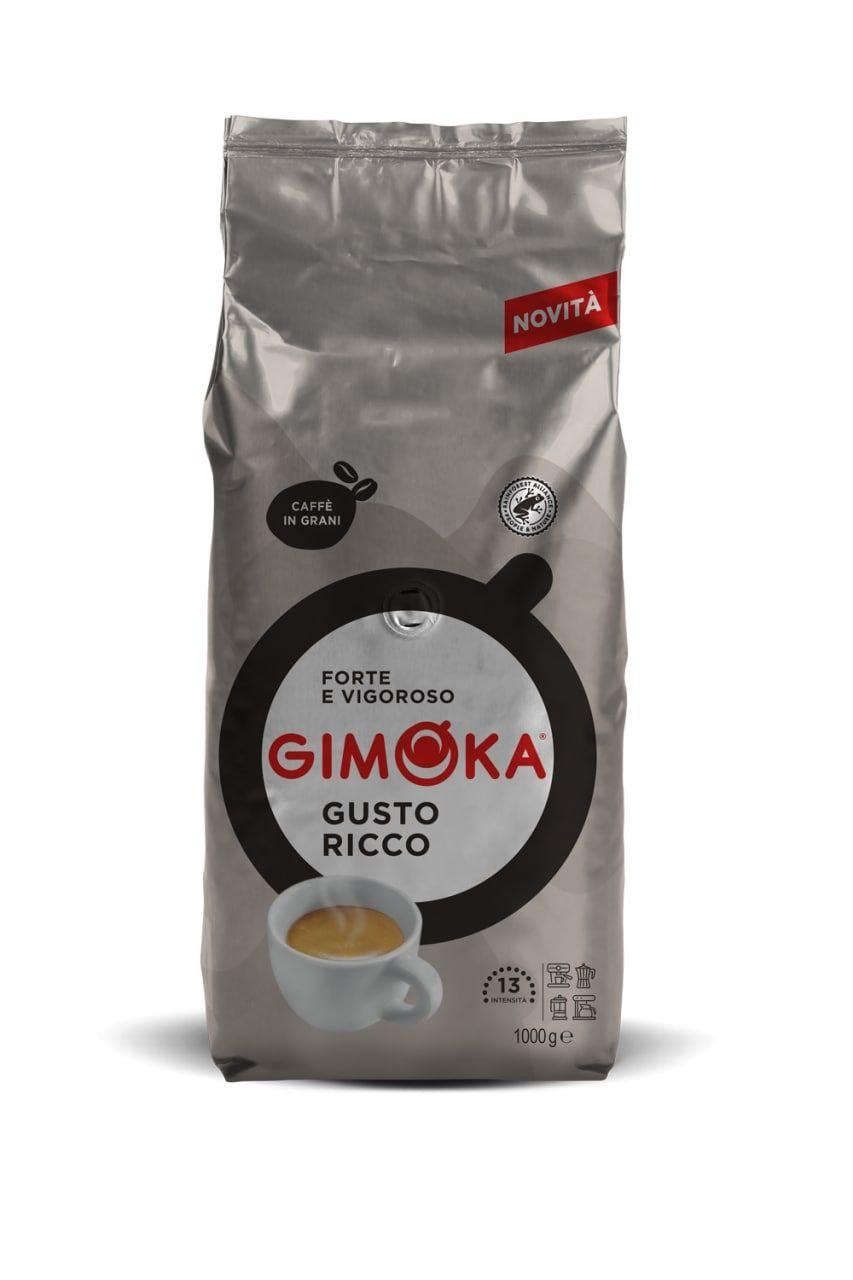 Кофе Gimoka Gusto Ricco в зернах 1 кг., флоу-пак
