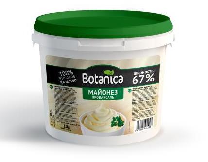 Майонез Botanica провансаль 67% 10 л., пластиковая упаковка