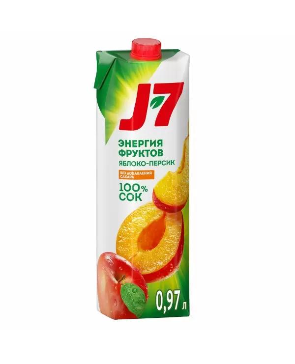 Нектар J7 яблоко персик 970 мл., тетра-пак