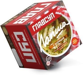 Лапша Главсуп с курицей 250 гр., картон