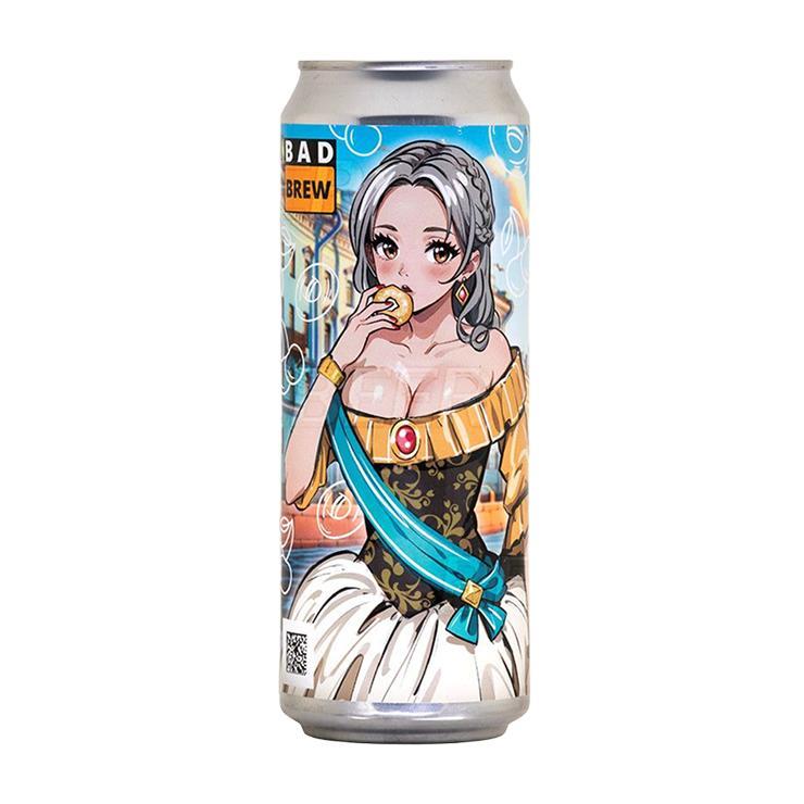 Пиво Bad Brewery Петербургская пышка с вишней красное нефильтрованное непастеризованное 5,5% 450 мл., ж/б