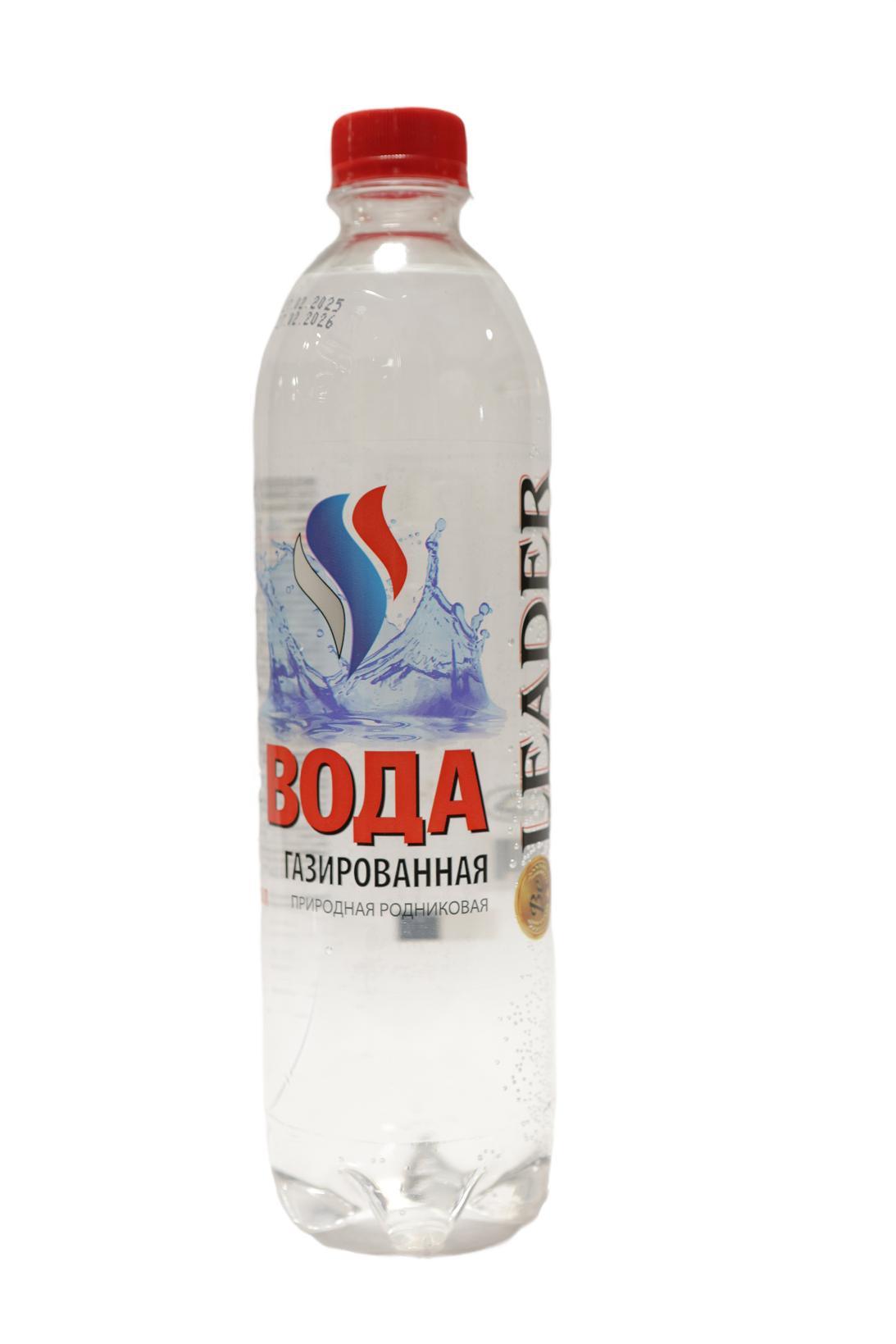 Вода LEADER газированная 1,5 л., ПЭТ