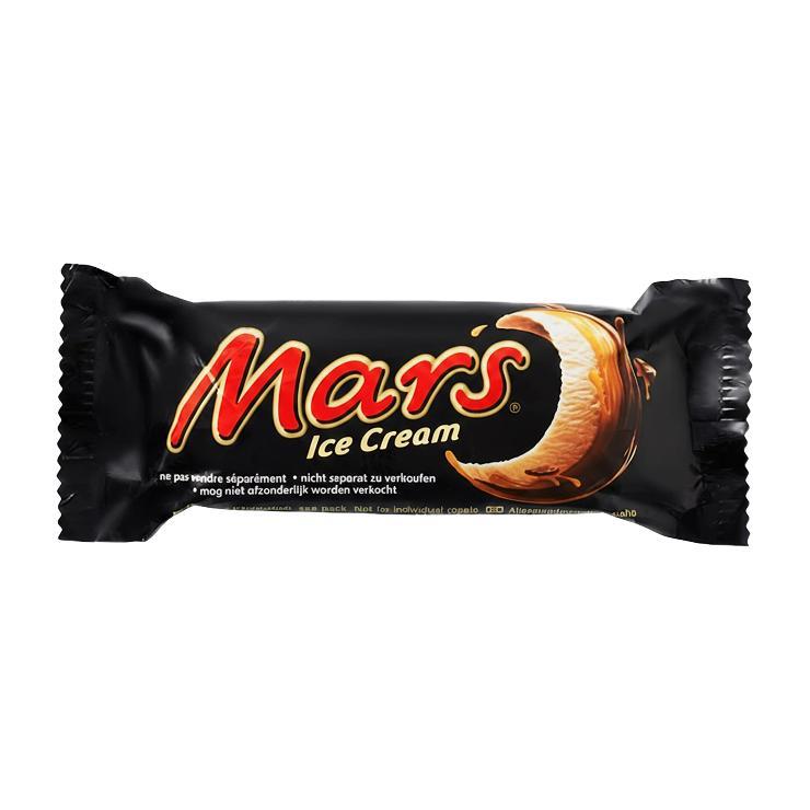 Мороженое молочное Mars батончик с карамелью в глазури 40 гр., флоу-пак