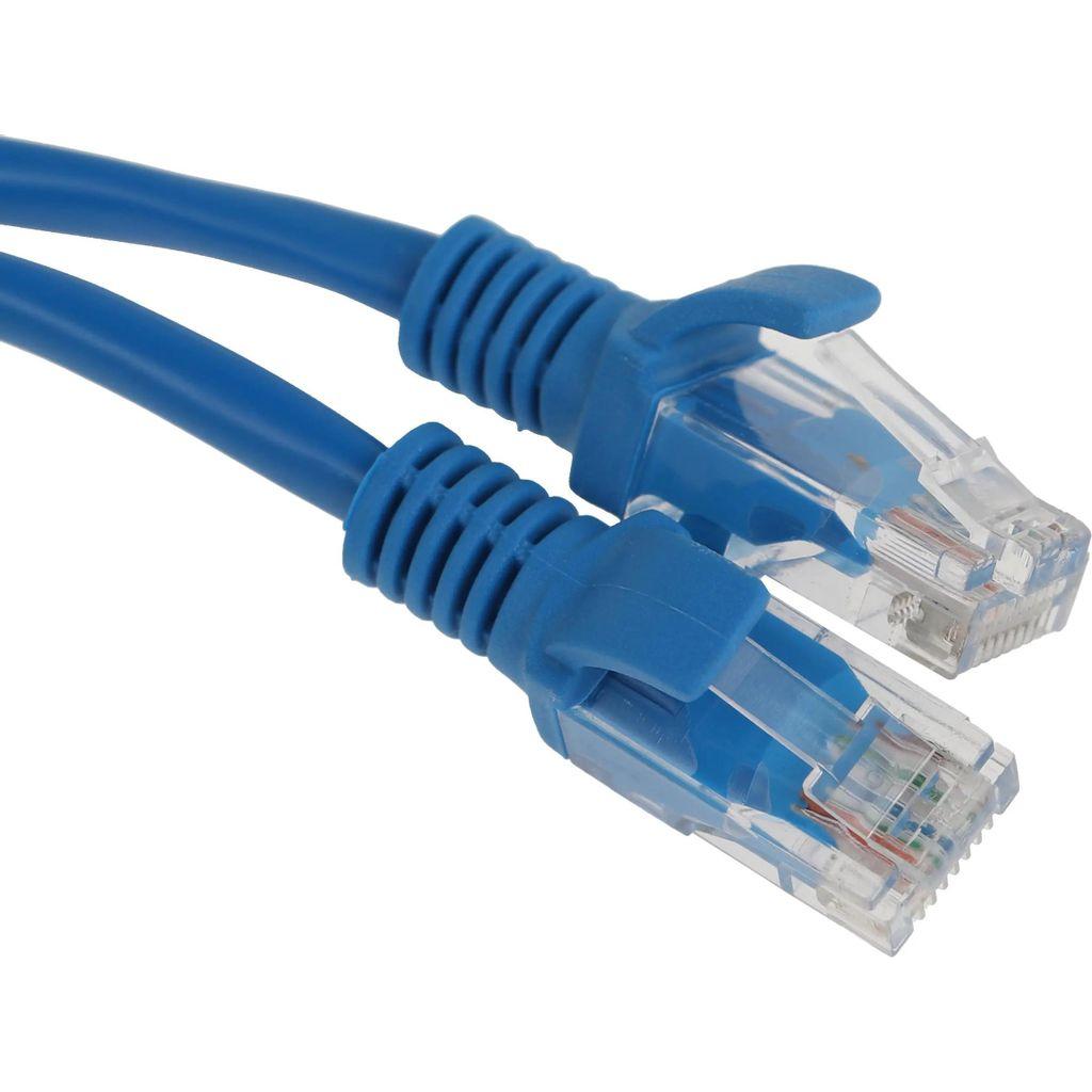 Патч-корд CABLEXPERT PP12-5M/B литой (molded), UTP, кат.5E, 5м, 4 пары, 26AWG, алюминий омедненный, многожильный, синий