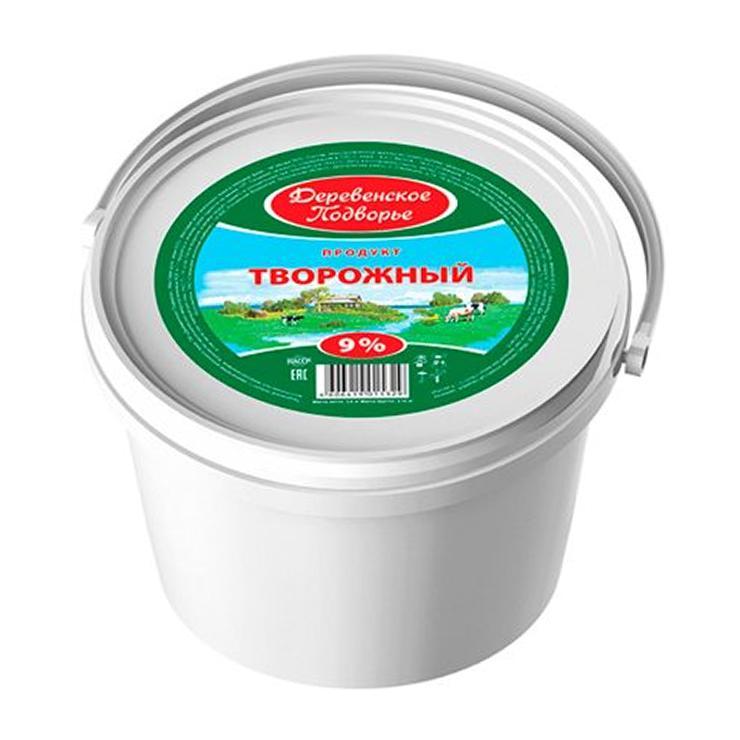 Продукт творожный Деревенское подворье 9% 5 кг., ведро