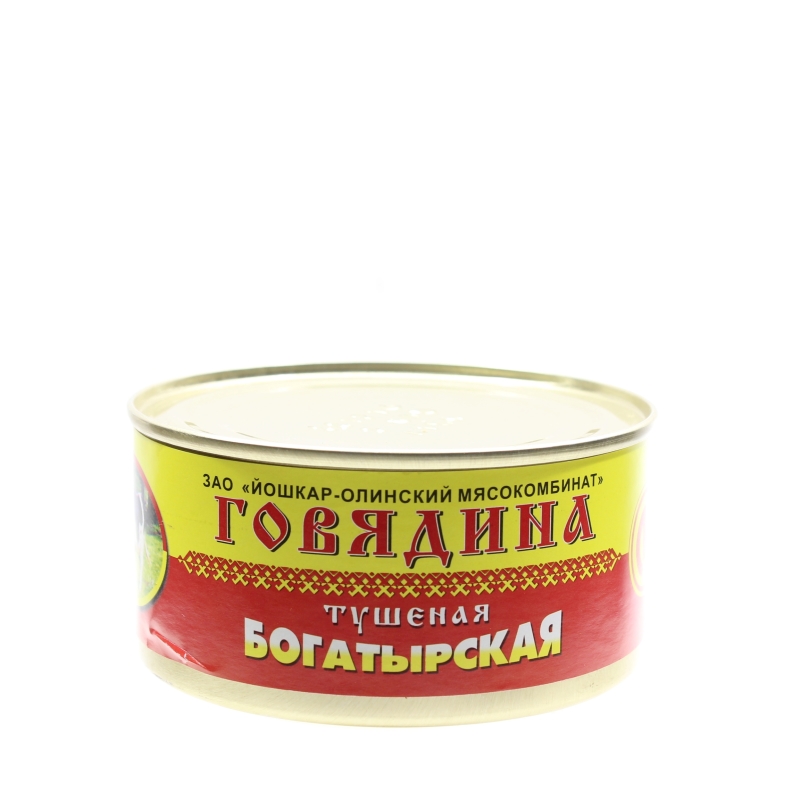 Говядина тушеная Йошкар-олинский МК богатырская 325 гр., ж/б