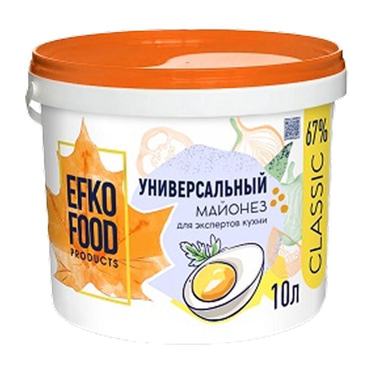 Майонез Efko Food classic универсальный 67% 10 л., пластиковая упаковка