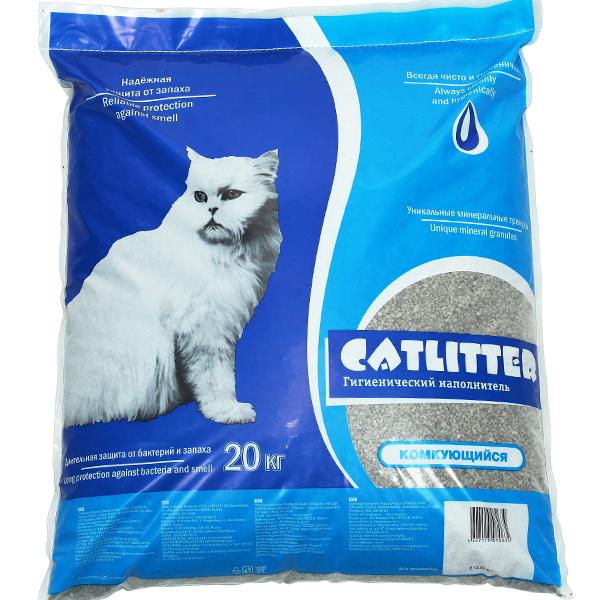 Наполнитель Catlitter комкующийся 20 кг., пакет