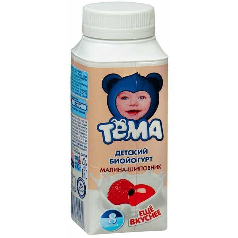 Биойогурт Тёма питьевой шиповник-малина с 8 мес. 2,8%