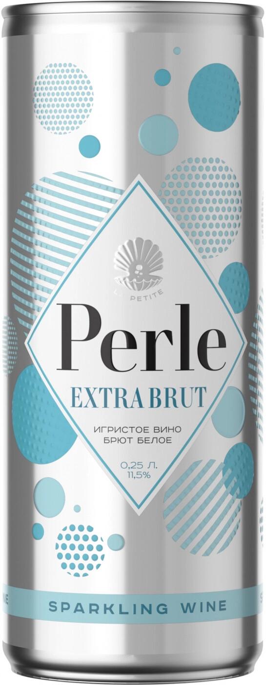 Вино игристое La Petite Perle экстра брют белое 11,5% Россия 250 мл., ж/б