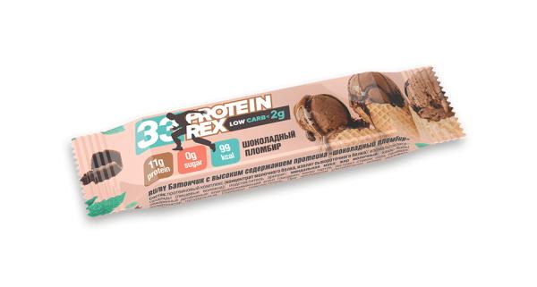 Батончик протеиновый ProteinRex low carb 33% шоколадный пломбир, 35 гр., флоу-пак