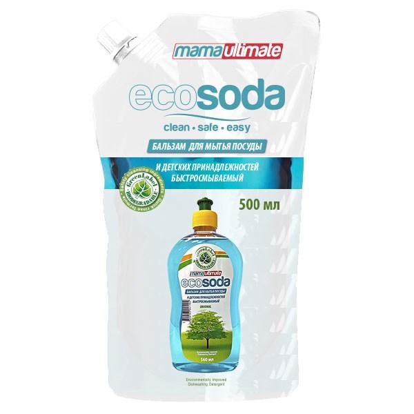 Бальзам для мытья посуды и детских принадлежностей Mama Ultimate EcoSoda Original быстросмываемый,500 мл., ПЭТ