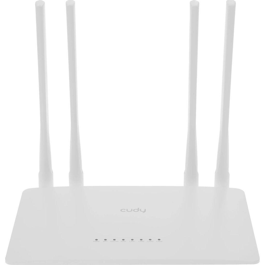 Wi-Fi роутер CUDY WR1200, Wi-Fi 5, AC1200, 2.4/5ГГц, 4 LAN, белый