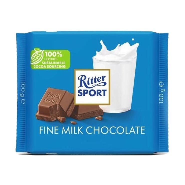 Шоколад Ritter Sport Milk Chocolate 35% Cocoa 100 гр., флоу-пак