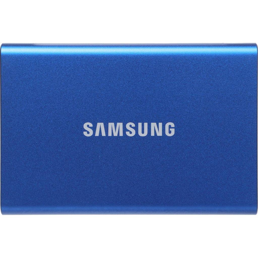 1ТБ Внешний диск SSD Samsung T7 MU-PC1T0H/WW, USB-C, запись - 1000МБ/с, чтение - 1050МБ/с, синий