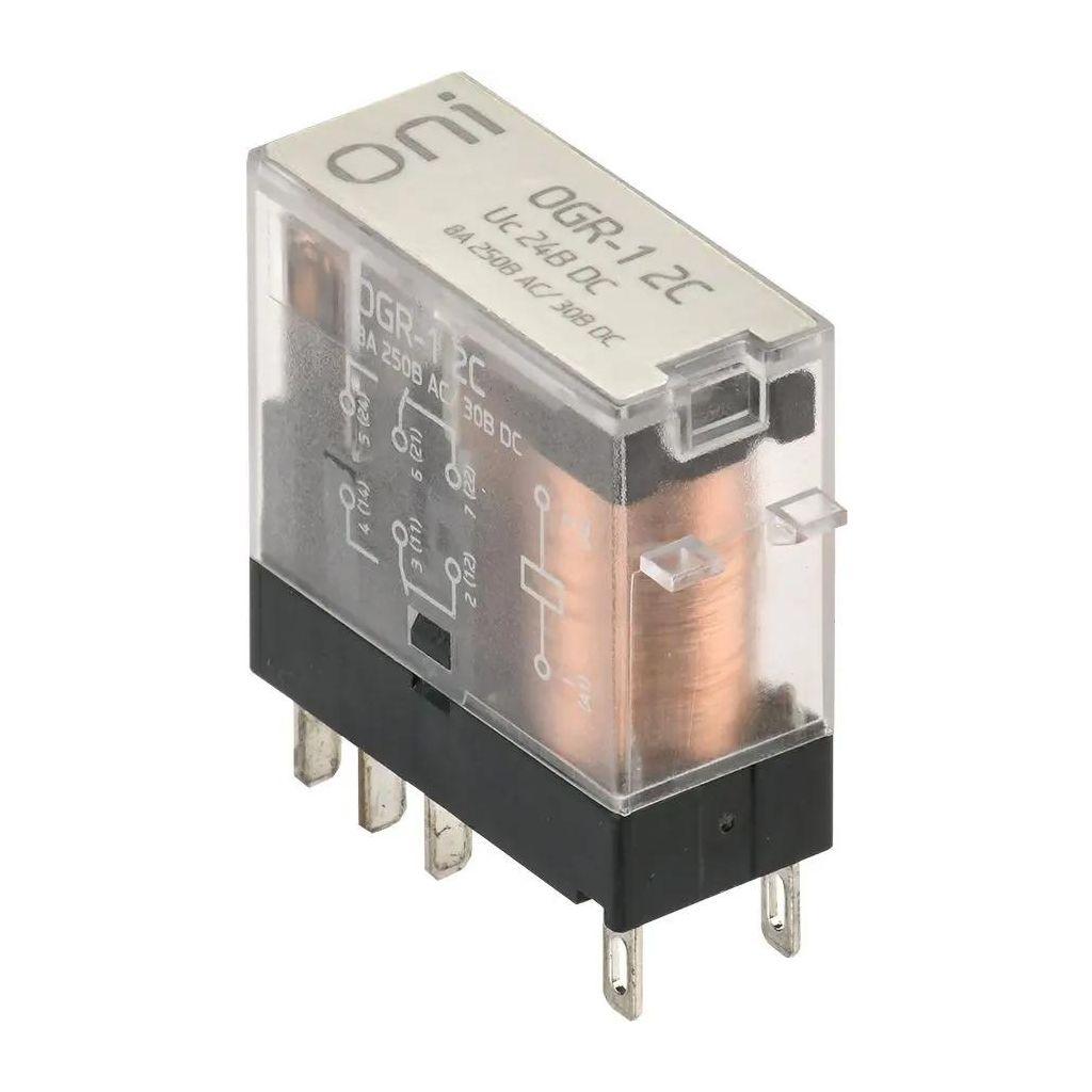 Реле промежуточное IEK Oni OGR-1, 24В [ogr-1-2c-dc24v-l-b]