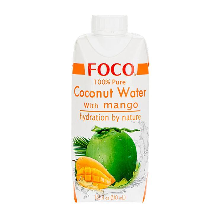Вода кокосовая FOCO с манго 330 мл., тетра-пак