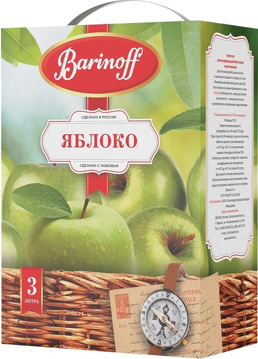 Напиток сокосодержащий Barinoff яблочный 3 л., тетра-пак