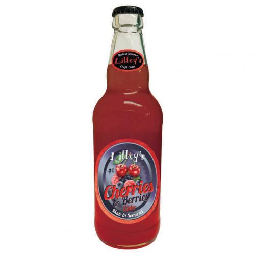 Cидр яблочный сладкий со вкусом вишни и лесных ягод 4% Lilley's Cider, 500 мл., стекло